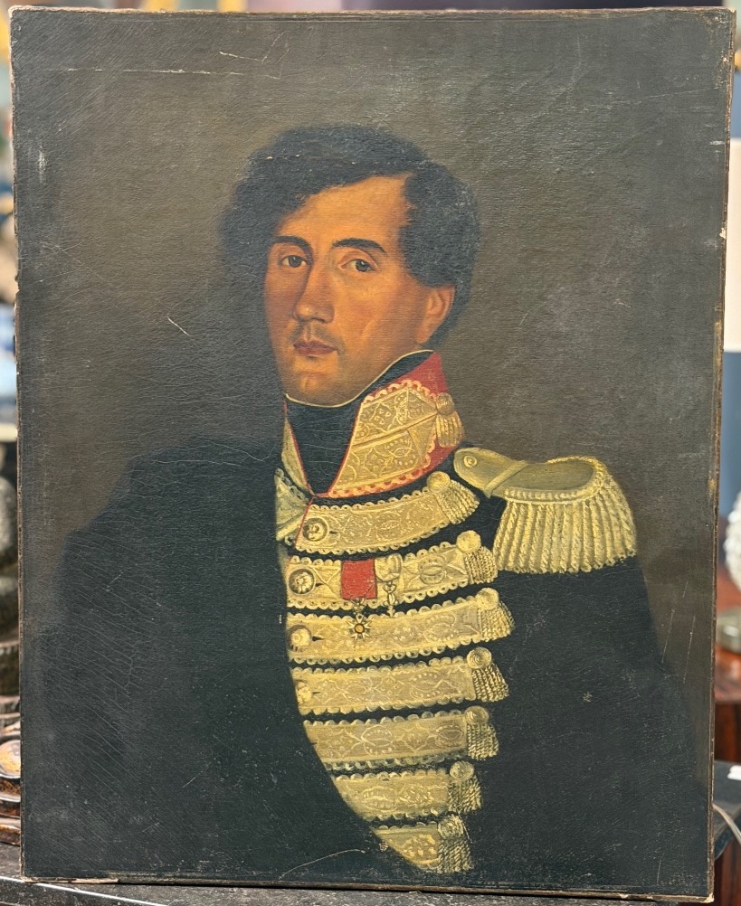 Portrait de militaire du début du XIXème siècle d’époque Empire Napoléon Bonaparte 