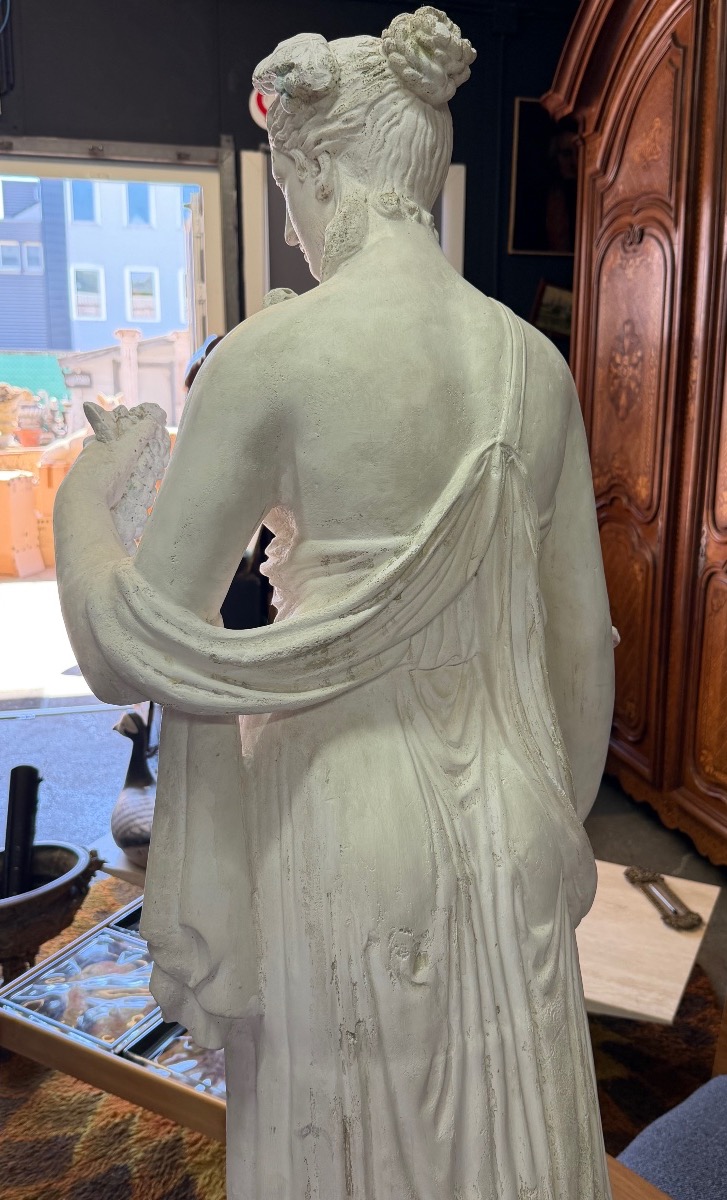 Roman Goddess Pomona, Based On An Antique Large Plaster Sculpture From The Early 20th Century; Height: 142 Cm-photo-3