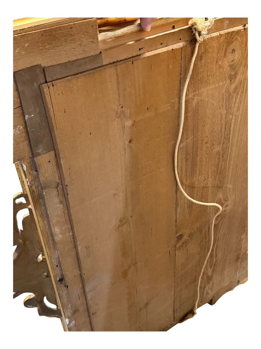 Louis XVI-style Mirror From The Napoleon III Era, Made Of Wood And Gilded Stucco With A Bird Motif - Mirror Panel -photo-8
