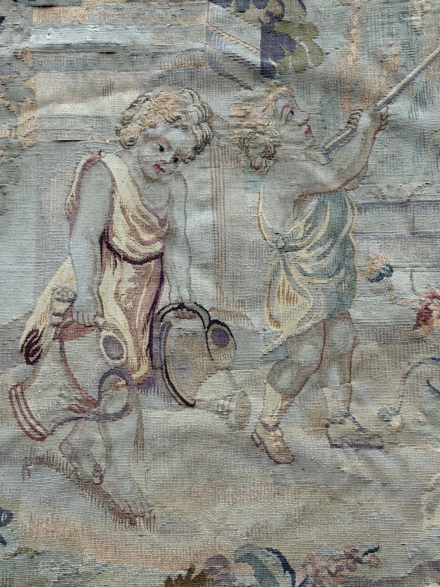 19th-century Tapestry From The Royal Aubusson Manufactory; H 195 X W 202 Cm-photo-1