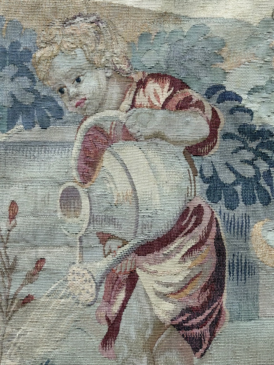 19th-century Tapestry From The Royal Aubusson Manufactory; H 195 X W 202 Cm-photo-4