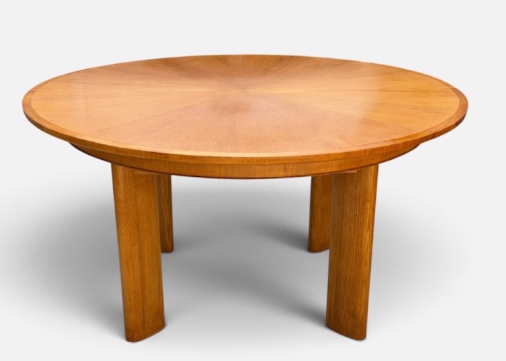 Large Dining Table From The 1940s And 1950s, 150 Cm In Diameter-photo-2