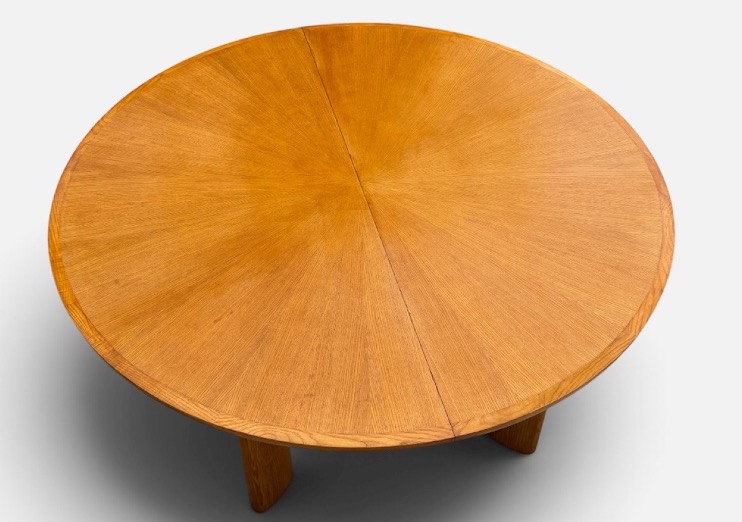 Large Dining Table From The 1940s And 1950s, 150 Cm In Diameter-photo-3