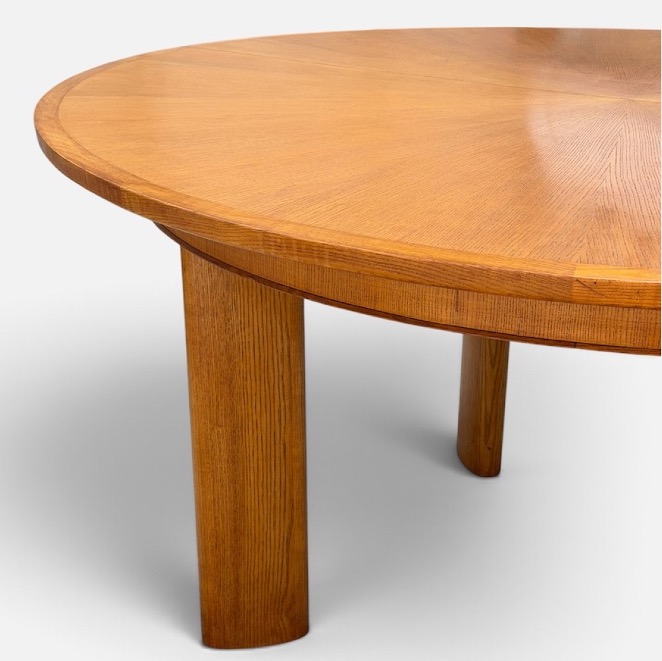Large Dining Table From The 1940s And 1950s, 150 Cm In Diameter-photo-2