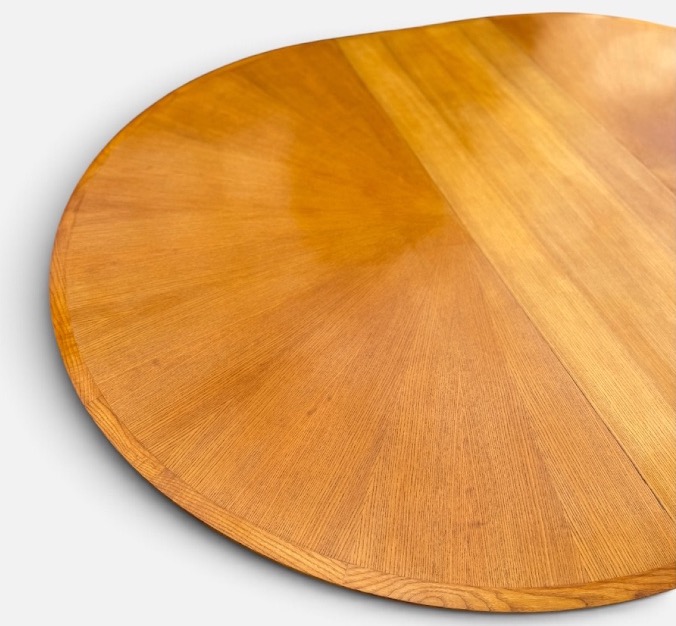 Large Dining Table From The 1940s And 1950s, 150 Cm In Diameter-photo-7