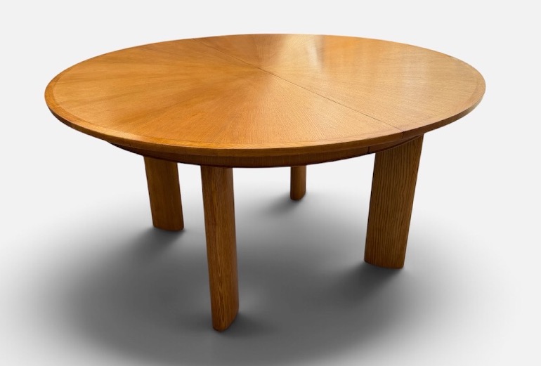 Large Dining Table From The 1940s And 1950s, 150 Cm In Diameter