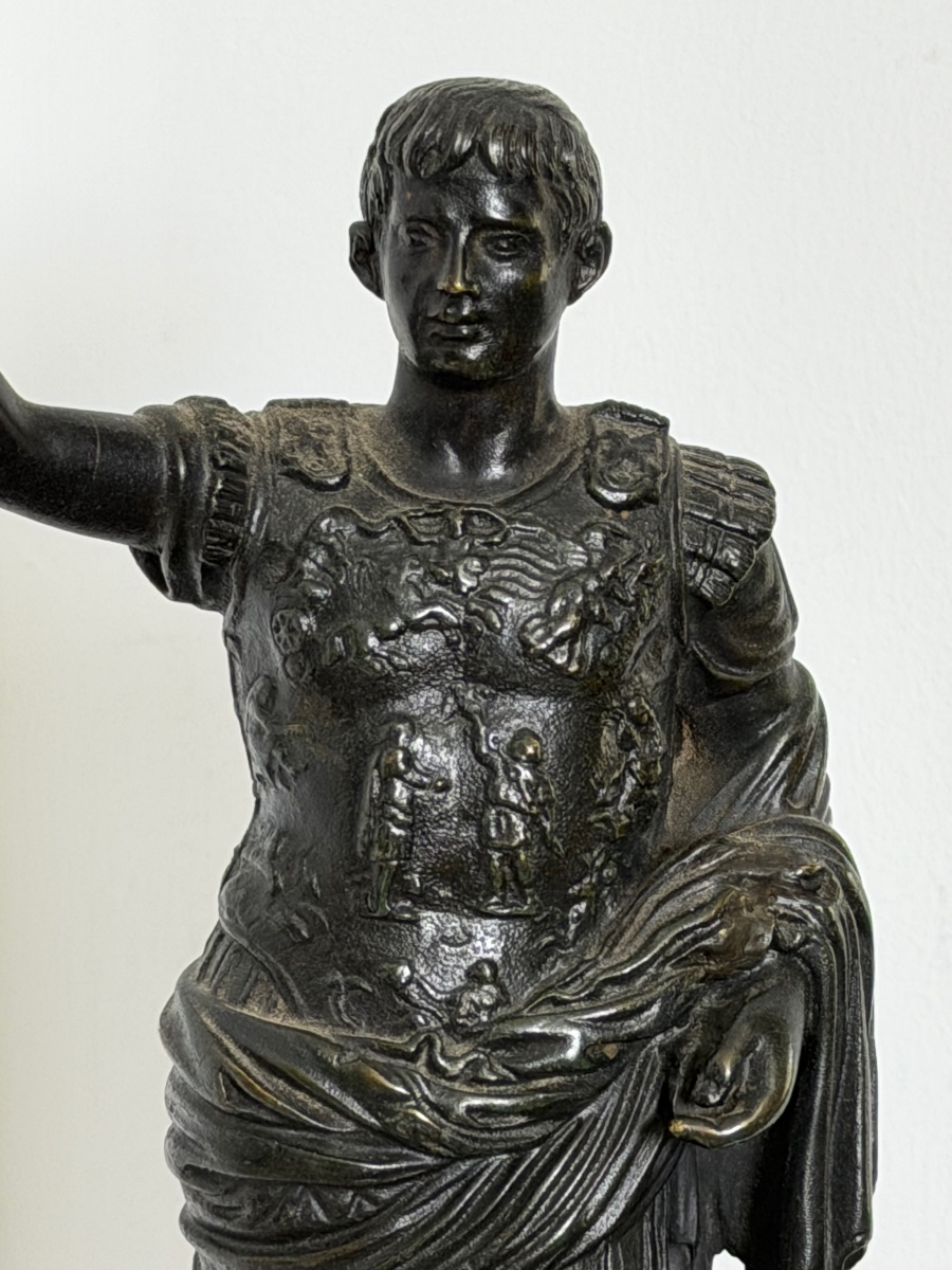 Empereur Auguste dit de Prima Porta bronze du grand tour Italie XIXème d’après l’antique -photo-4