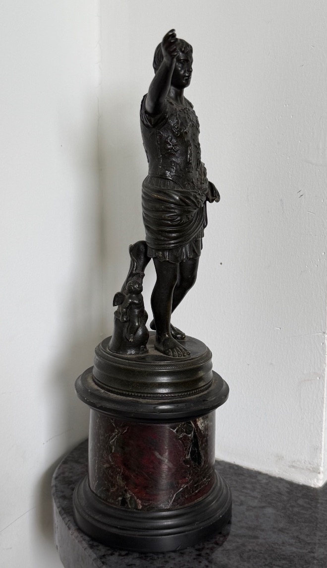 Empereur Auguste dit de Prima Porta bronze du grand tour Italie XIXème d’après l’antique -photo-2