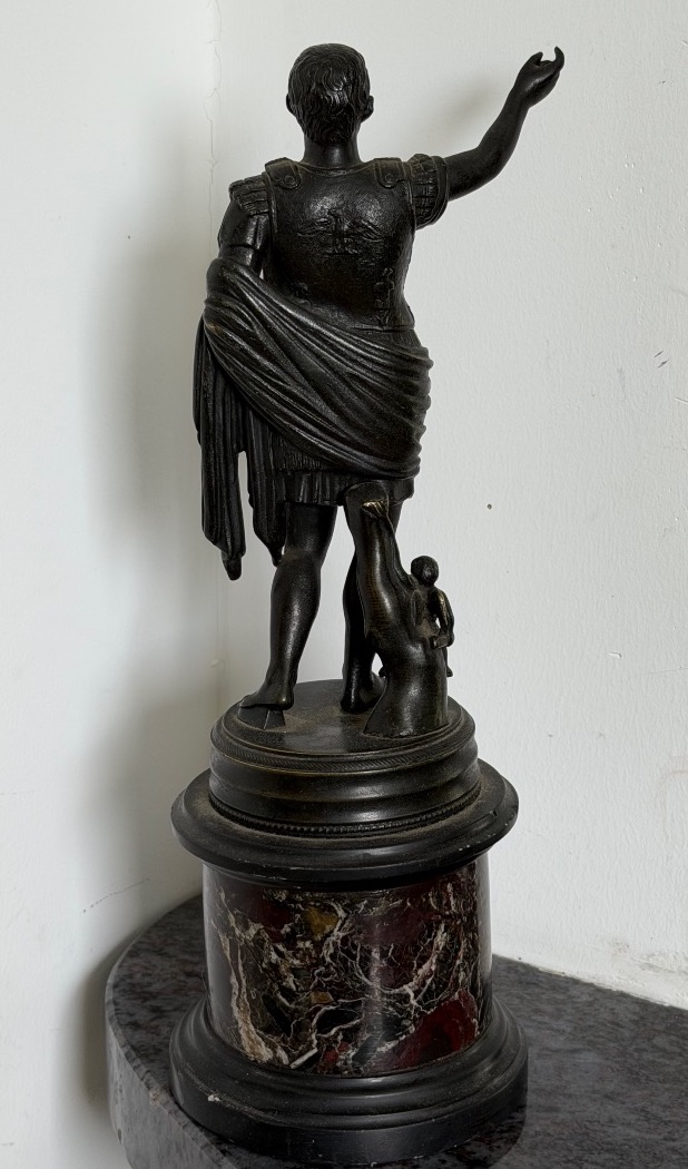 Empereur Auguste dit de Prima Porta bronze du grand tour Italie XIXème d’après l’antique -photo-3