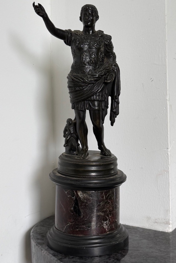 Empereur Auguste dit de Prima Porta bronze du grand tour Italie XIXème d’après l’antique 