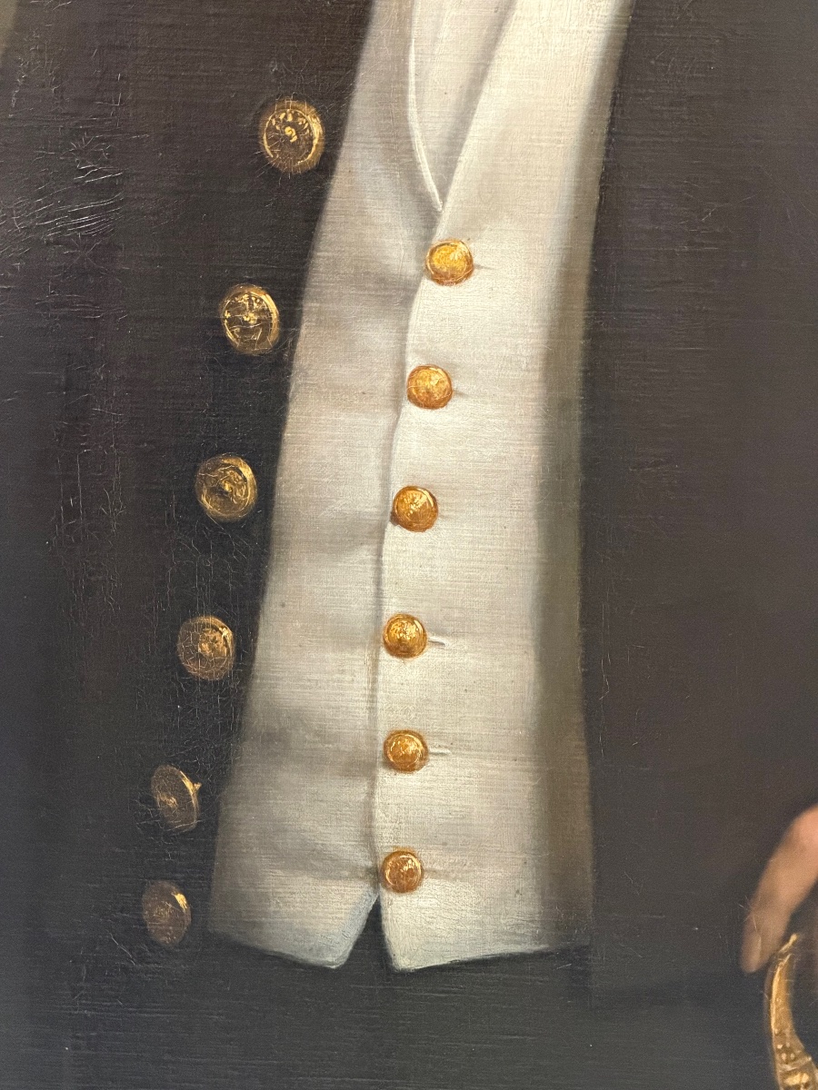 Albert-pierre Roberti (1811–1864), Large Three-quarter-length Portrait Of A Man, Dated 1858-photo-2