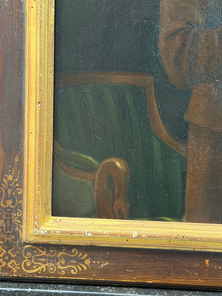 Portrait d’homme école Française du début du XIXème siècle suiveur d’Ingres empire restauration-photo-1