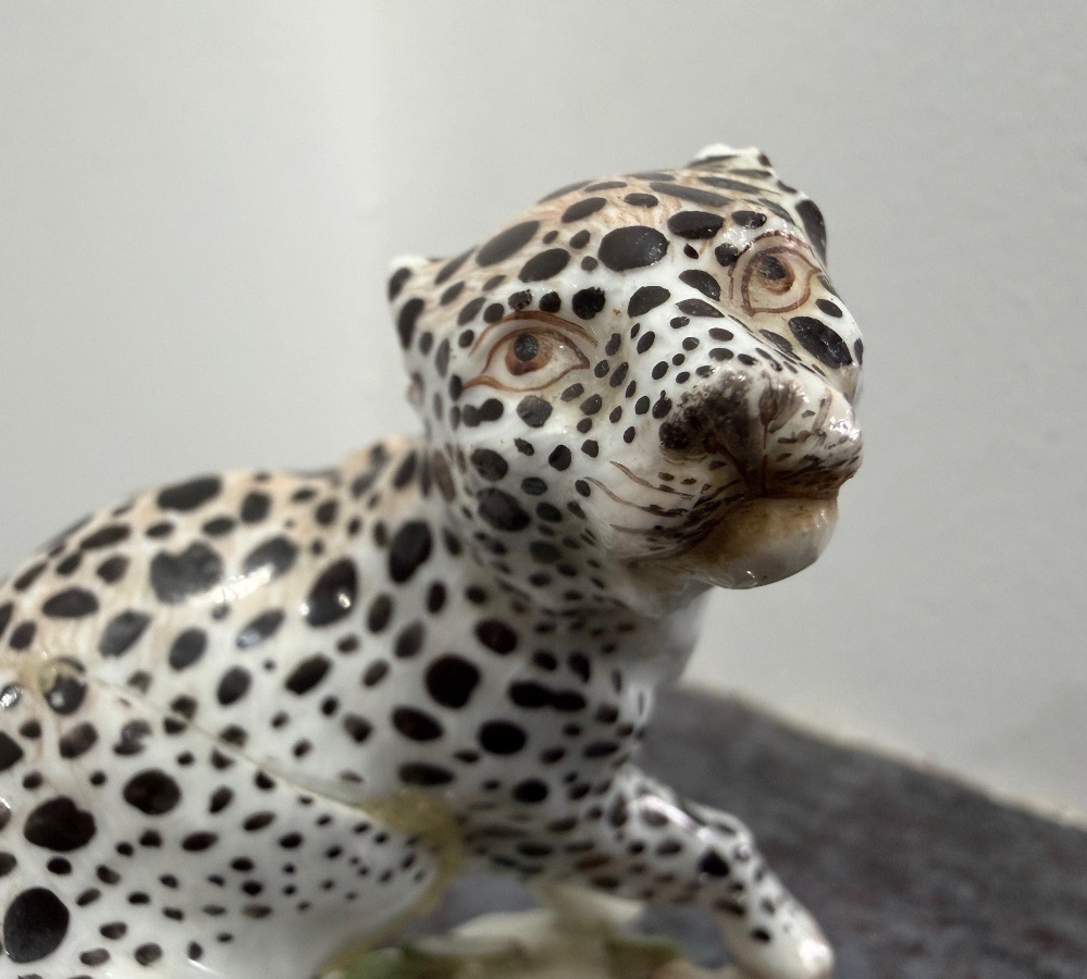 Johann Joachim KÅNDLER (1706-1775) rare paire de léopards porcelaine de Meissen XVIIIème siècle-photo-4