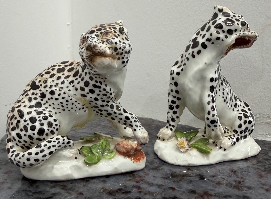 Johann Joachim KÅNDLER (1706-1775) rare paire de léopards porcelaine de Meissen XVIIIème siècle-photo-7