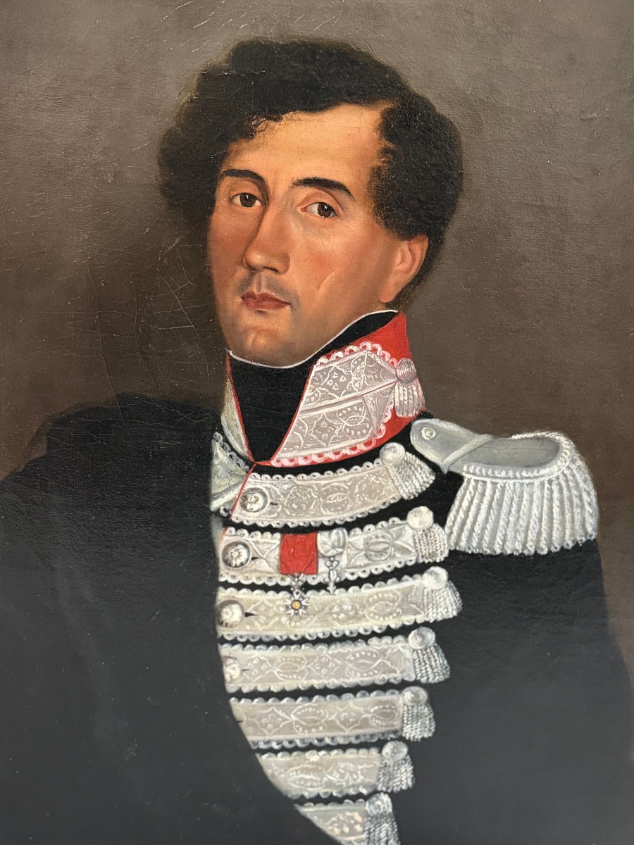 Portrait Of A Soldier From The Early 19th Century, During The Napoleonic Empire Era 