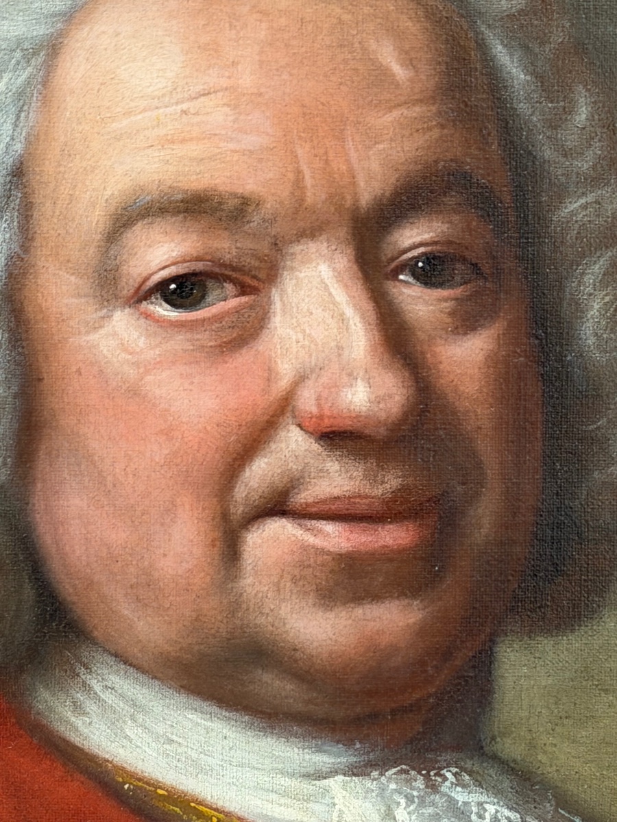Louis de Fontaine (act.1723-1757) attribué à, portrait de A G Grimold de la Reyniere XVIIIème -photo-3