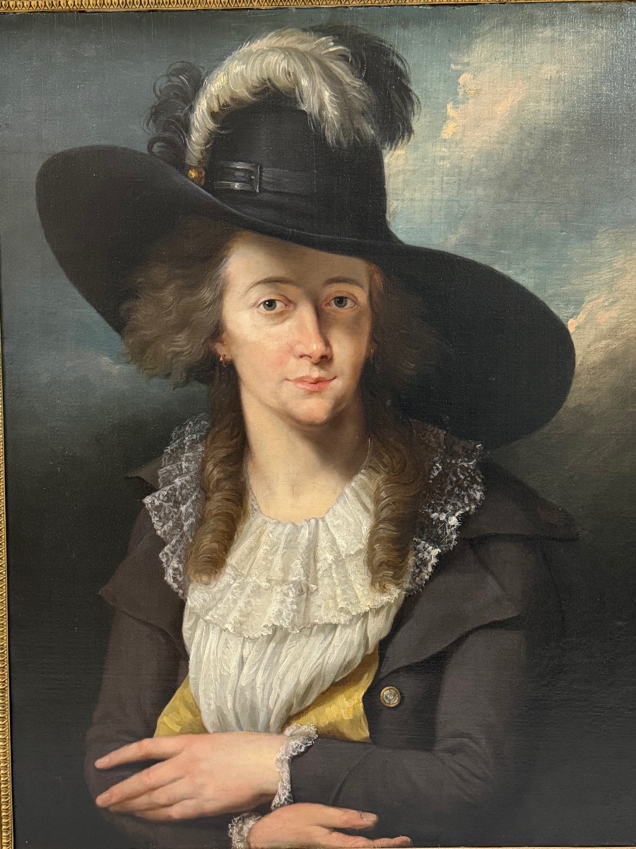 Martin Archer SHEE (1769-1850) portrait de femme au chapeau époque début XIXème huile /toile-photo-3