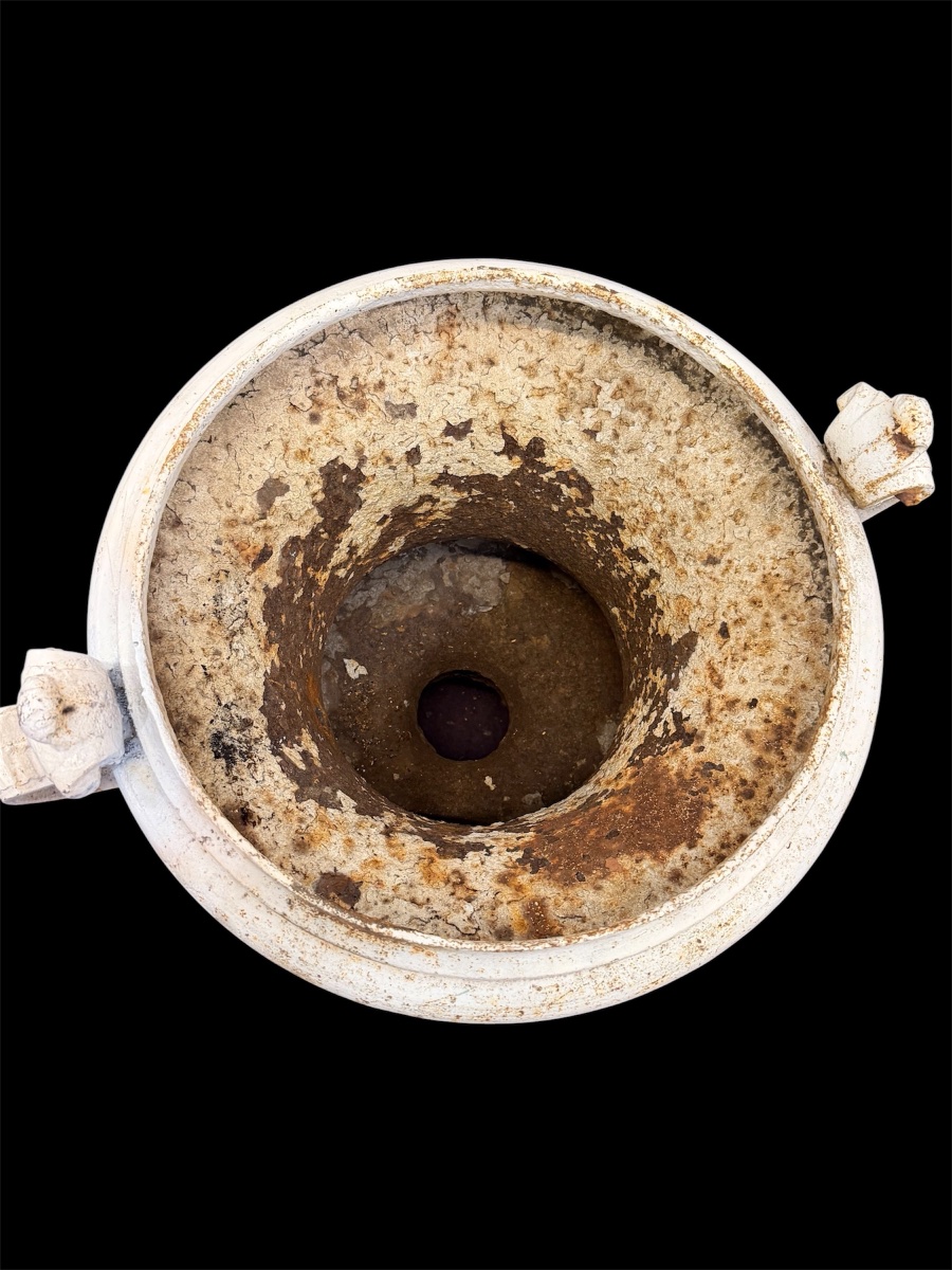 Importante paire de vases Médicis en fonte directoire époque fin XVIIIème  H 73cm -photo-8