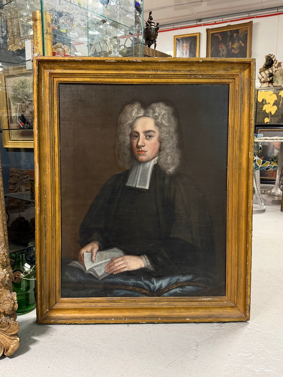Godfrey KNELLER (1646-1723), attribué à  Portrait présumé du révérend J Frankland of Thirkleby-photo-3