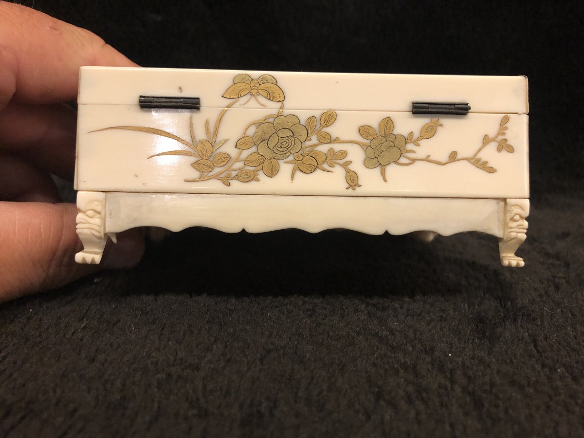 Box In Ivory And Lacquer From Japan Late Nineteenth-photo-2