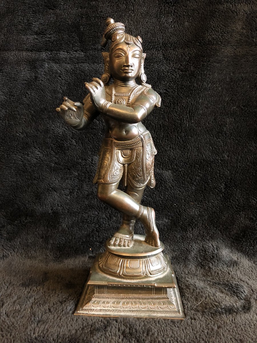 Ancienne Statuette De Shiva En Bronze XIXéme