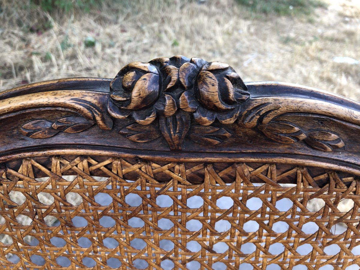 Paire De Fauteuils Cannés Style Louis XV -photo-4