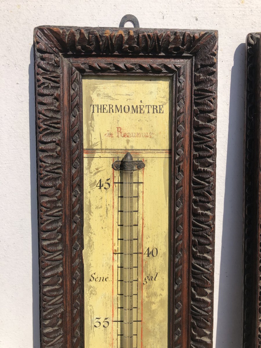 Pair Of Barometer - Thermometer-photo-1