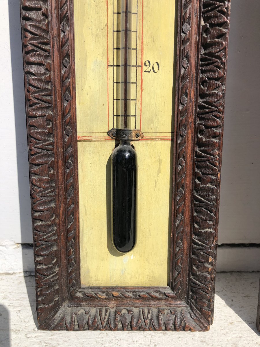 Pair Of Barometer - Thermometer-photo-4