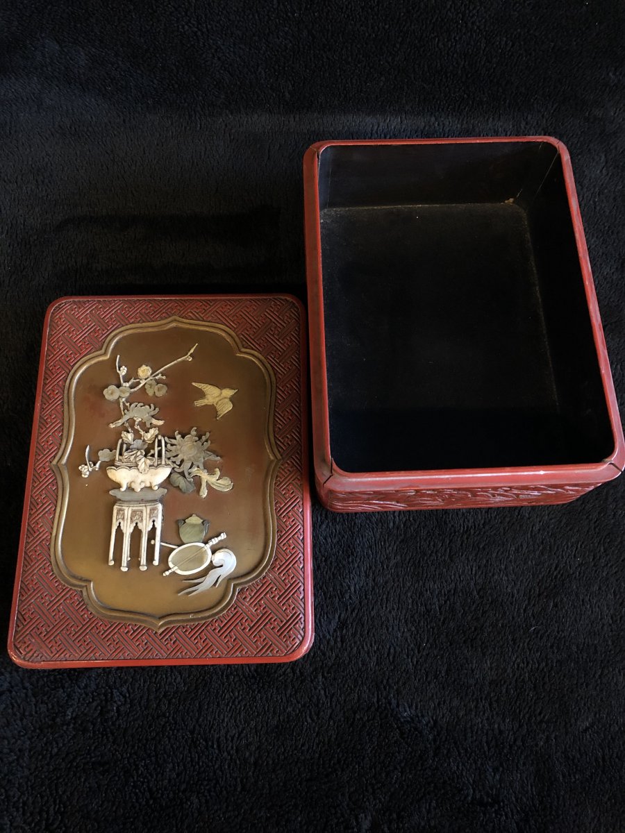 Lacquer Box From Japan Late Nineteenth-photo-4