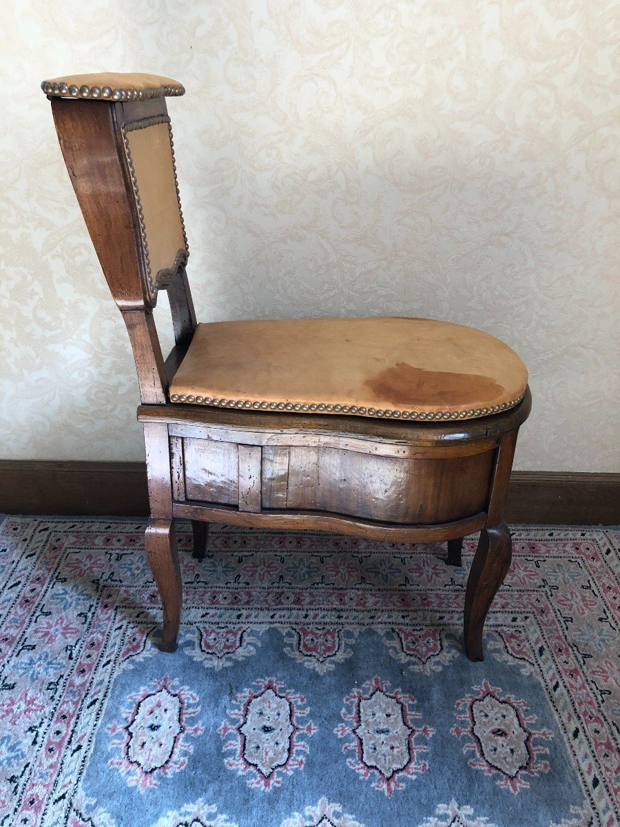 18th Century Bidet Or Convenience Seat With Its Rouen Earthenware-photo-8