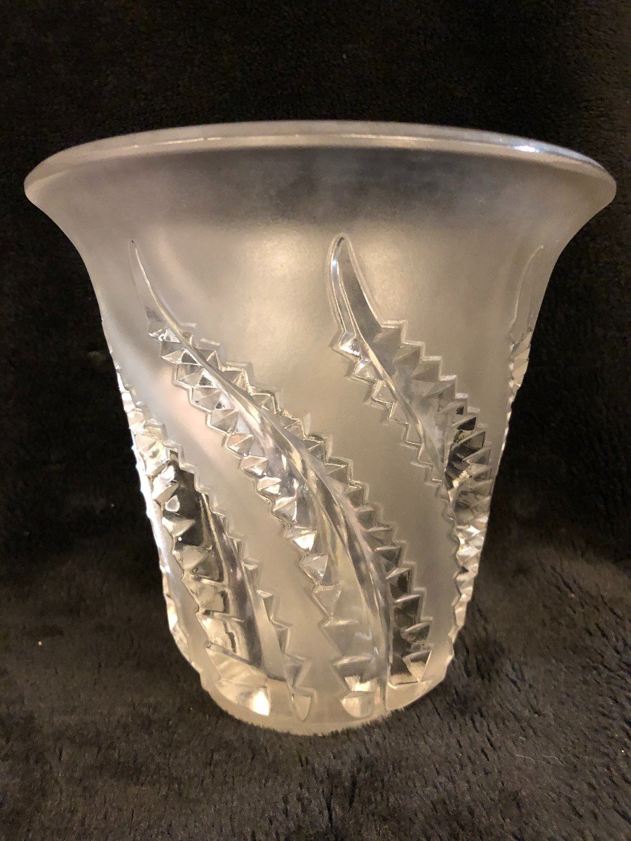 Vase Fougères Lalique France Circa 1940-50-photo-2