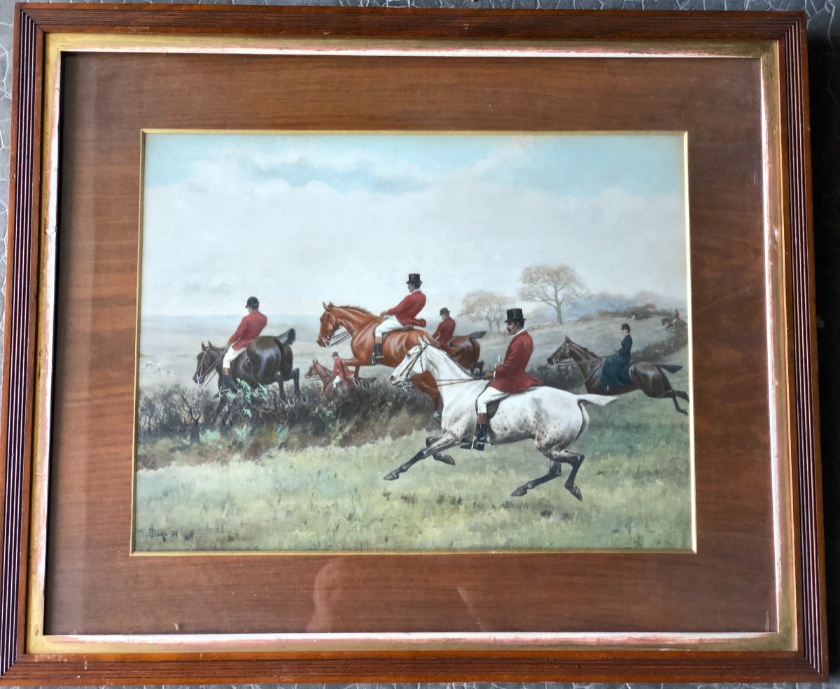 Thomas Blink (1860-1912) - Chasse à Courre N°2-photo-2