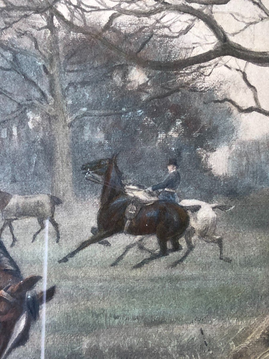 Thomas Blinks (1860-1912) - Chasse à Courre N°3-photo-3
