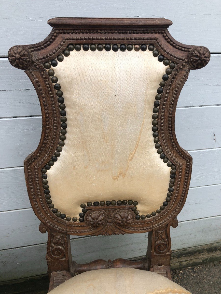 Suite Of Four Louis XVI Style Lyre Back Chairs-photo-6