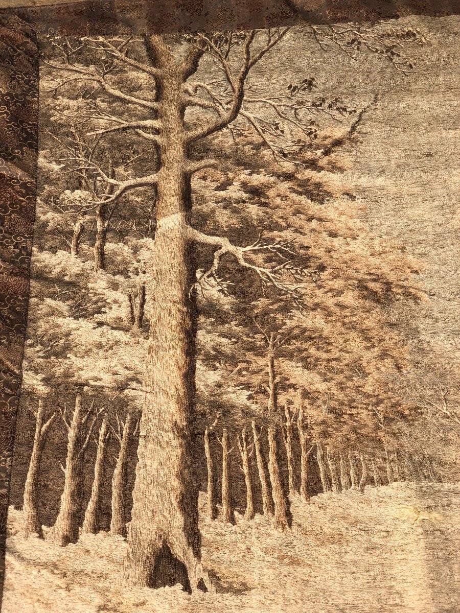 Grande Tenture - Tapisserie - Broderie Du Japon XIXème Siècle-photo-1