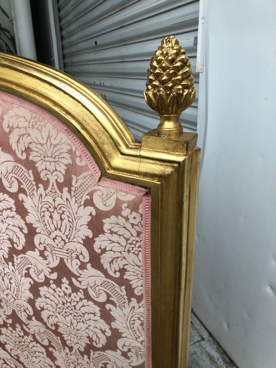 Lit D’époque Louis XVI En Bois Doré - XVIIIéme Siècle -photo-1