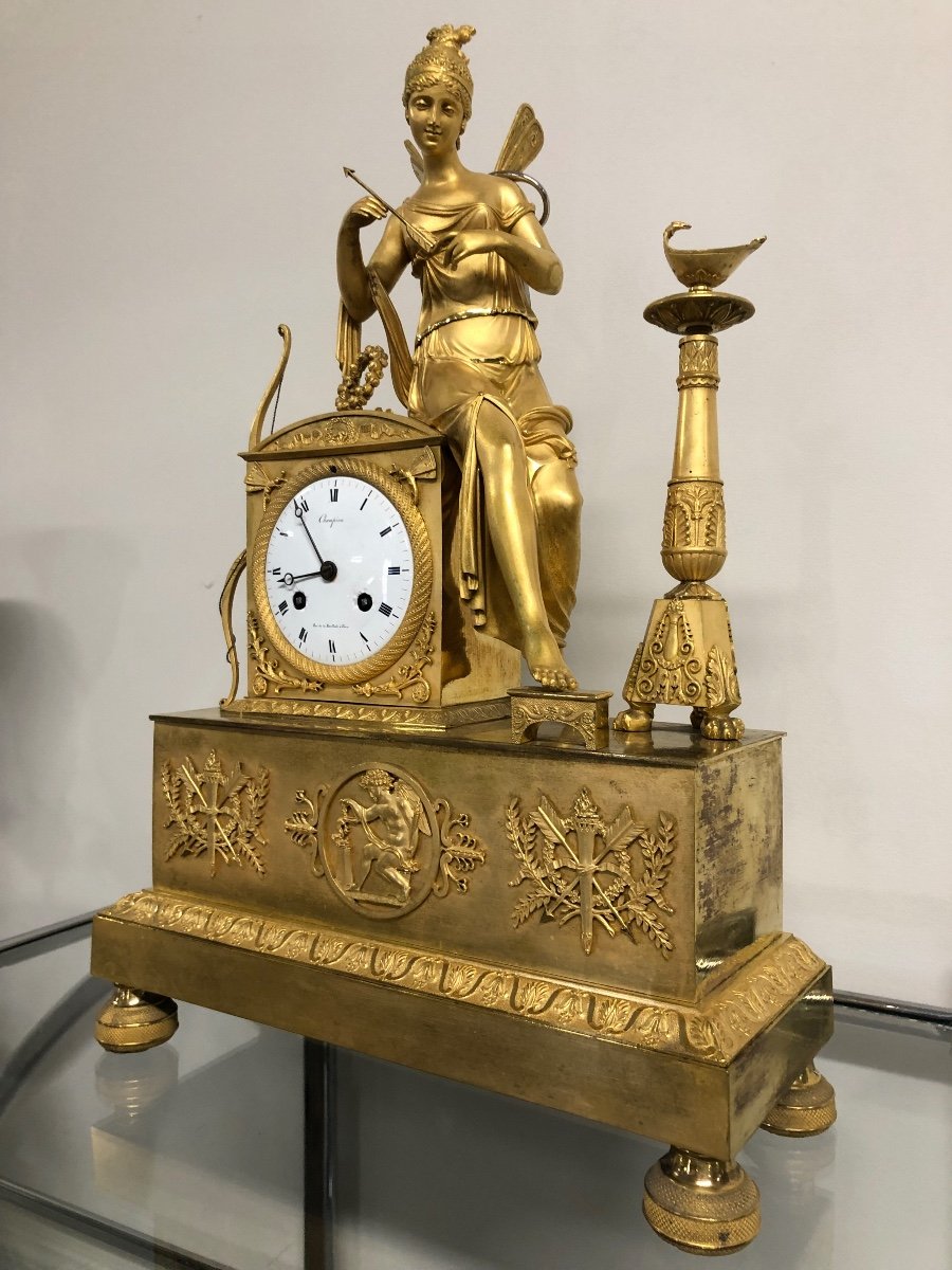 Pendulum Gilt Bronze Empire Restoration-photo-2