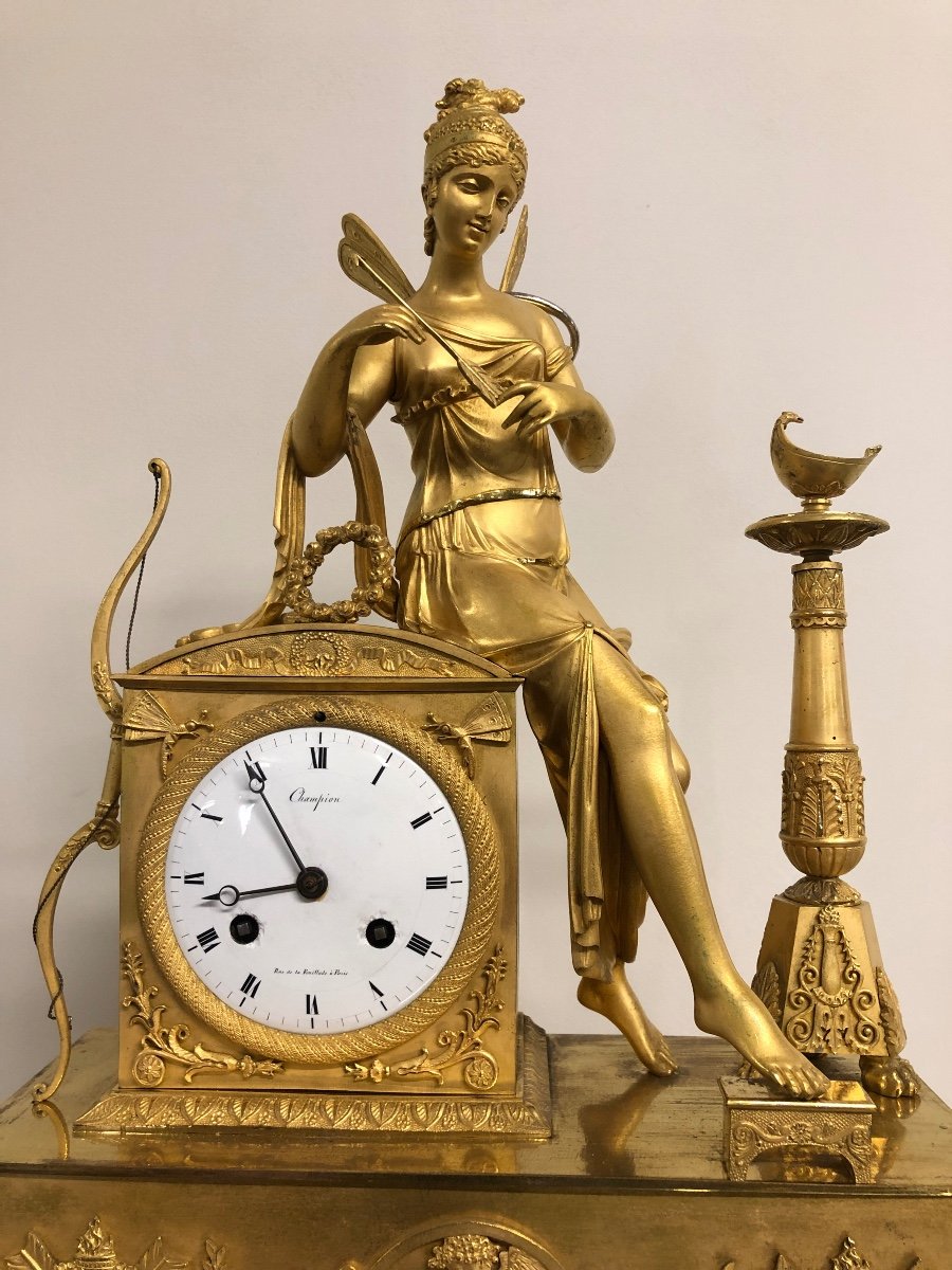 Pendulum Gilt Bronze Empire Restoration-photo-4