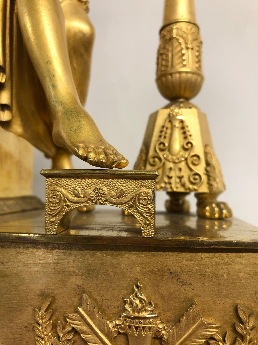 Pendulum Gilt Bronze Empire Restoration-photo-5