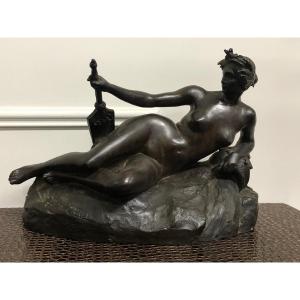 Auguste Carli (1868-1930) Sculpture En Bronze Fonte Siot 