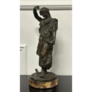 Douard Letourneau (1851-1907) Judith - Orientalist Bronze Sculpture
