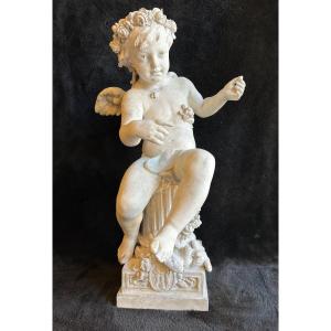 Adolphe Itasse (1830-1893) Large Plaster Sculpture - Love H70 Cm