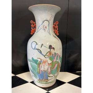 Grand Vase Porcelaine De Chine Fin XIXéme - chinois 