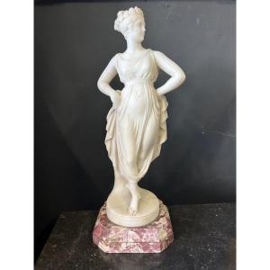 Antonio Canova (1757- 1822) D’après - La Danseuse - Italie -sculpture En Albâtre XIXéme Siècle 