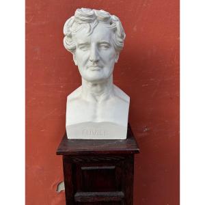  Georges Cuvier ((1769-1832) Anatomist - Library Bust In Plaster Late 19th Century No. 4 