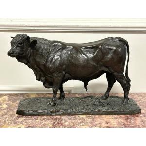 Pierre-jules Mène ( 1810-1879) Le Taureau Normand - Sculpture En Bronze XIXéme 