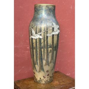 Important vase art nouveau par Paul Dachsel Turn Teplitz made in Austria - Autriche  Amphora 