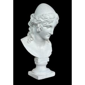Helen Of Troy, Large Plaster Bust After Antonio Canova (1757-1822), Early 20th Century, H 66 Cm