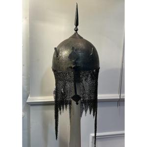 Oriental Helmet, Kulha Khud - Ottoman Empire - Turkish - Qajar - Iran - Persia, 19th Century 