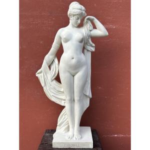 Pierre-Etienne Daniel CAMPAGNE ( France 1851-1914) sculpture en marbre de Carrare Phrynée H 78 